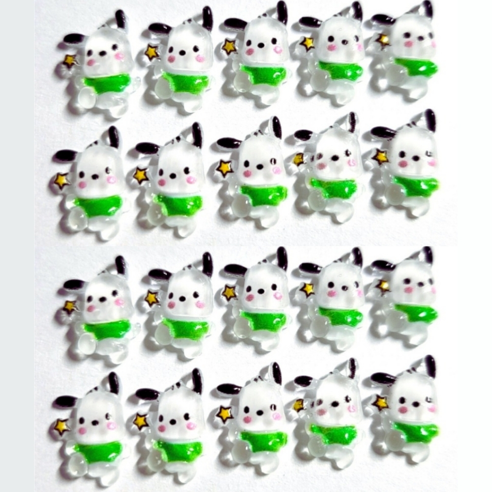 20 Mini  Pochacco Nail Charms Sanrio Character